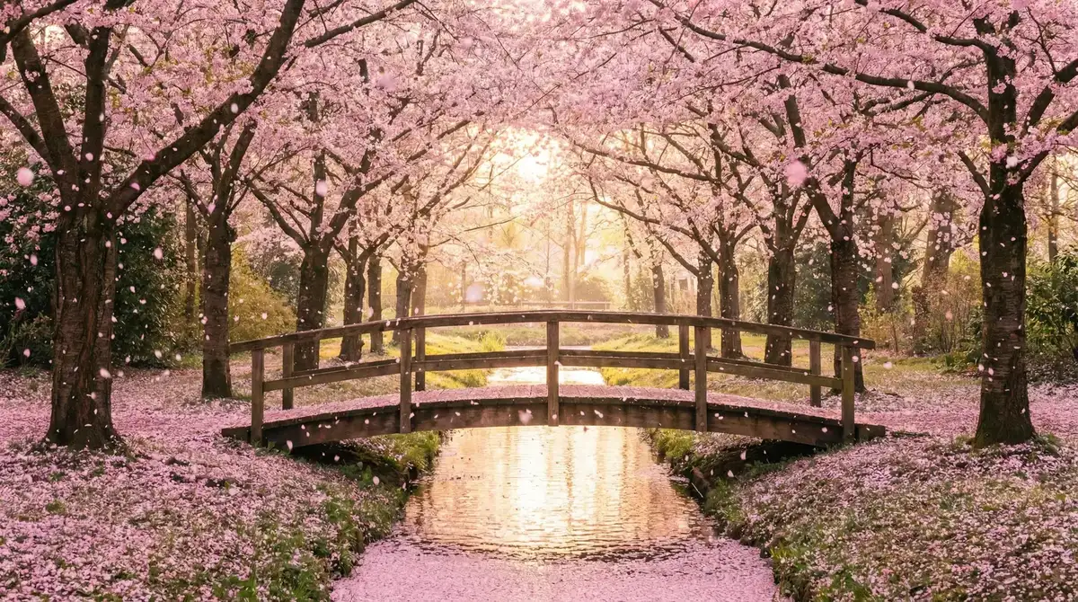 樱花桥畔 - YELLOW动漫日本 唯美风景